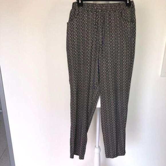 W118 By Walter Baker Pants Size Medium M Womens Black Printed Elastic Drawstring - Picture 11 of 11